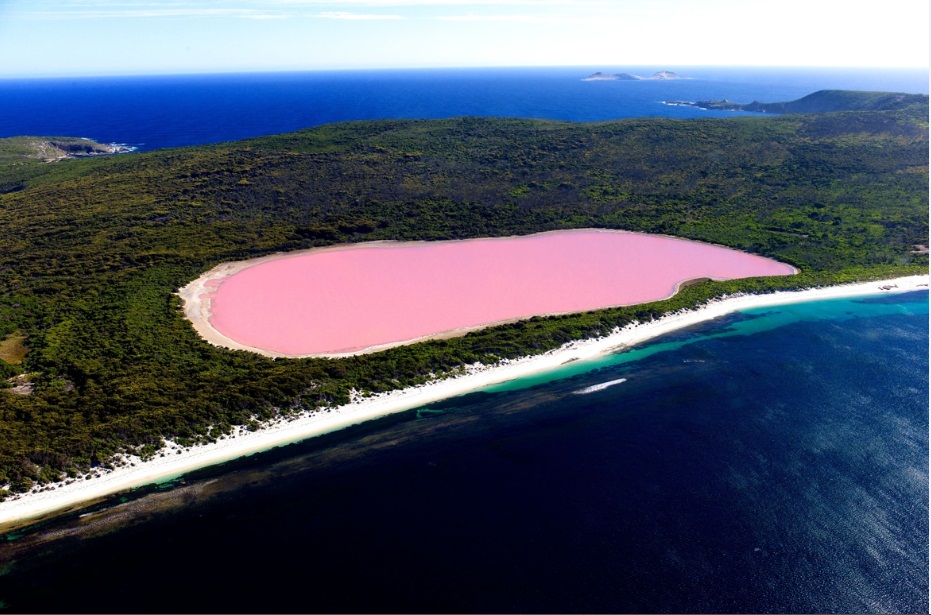 Kì bí hồ muối màu hồng ở Australia