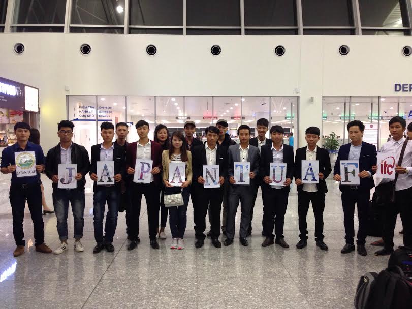 Đoàn sinh viên Trường Đại học Nông Lâm Thái Nguyên lên đường đến Nhật Bản kỳ bay 10/2015